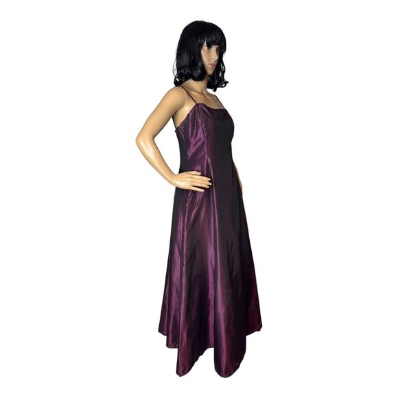 NWT Vintage Scott McClintock Bridesmaid Maxi dress glittering burgundy size 12 - Picture 16 of 17